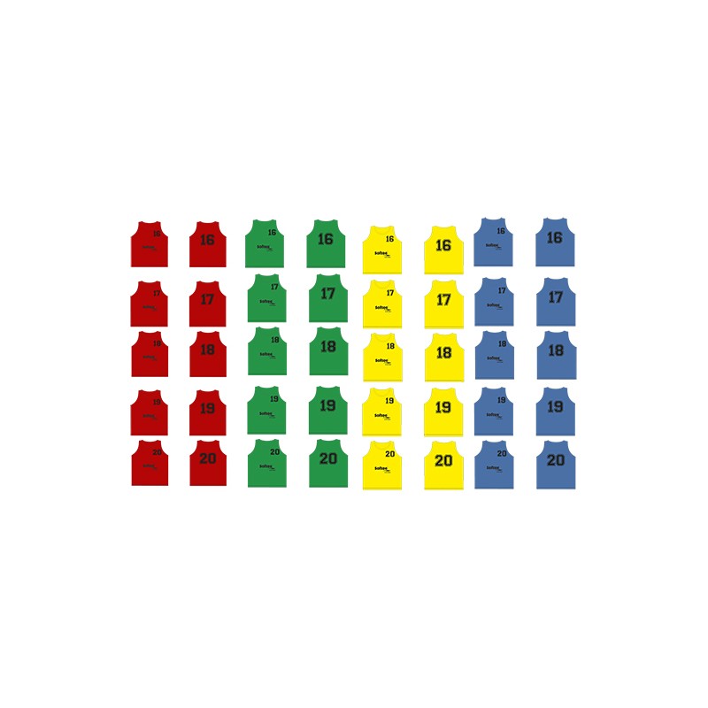 SET 5 PETOS SOFTEE NUMERADOS DEL 16 AL 20