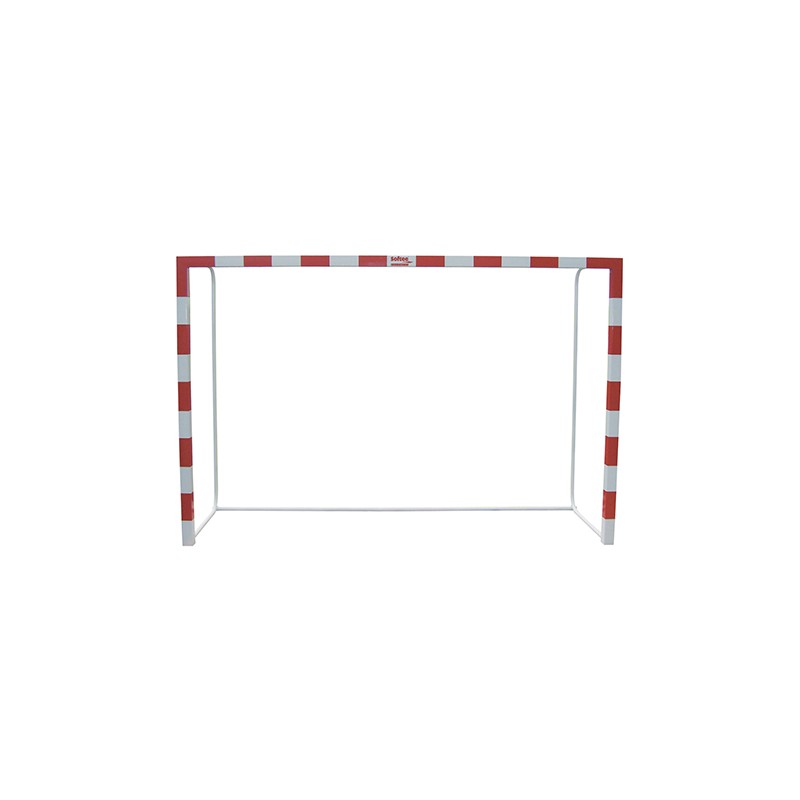 JUEGO PORTERÍAS F.SALA/BALONMANO METÁLICAS TRASLADABLES 80X80MM CON BASE DE TUBO REDONDO