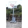 JGO CANASTAS GALVANIZADAS MINIBASKET DELUXE MONOTUBO TRASLADABLES 2 RUEDAS CON CARRO -SIN TABLEROS, AROS Y REDES