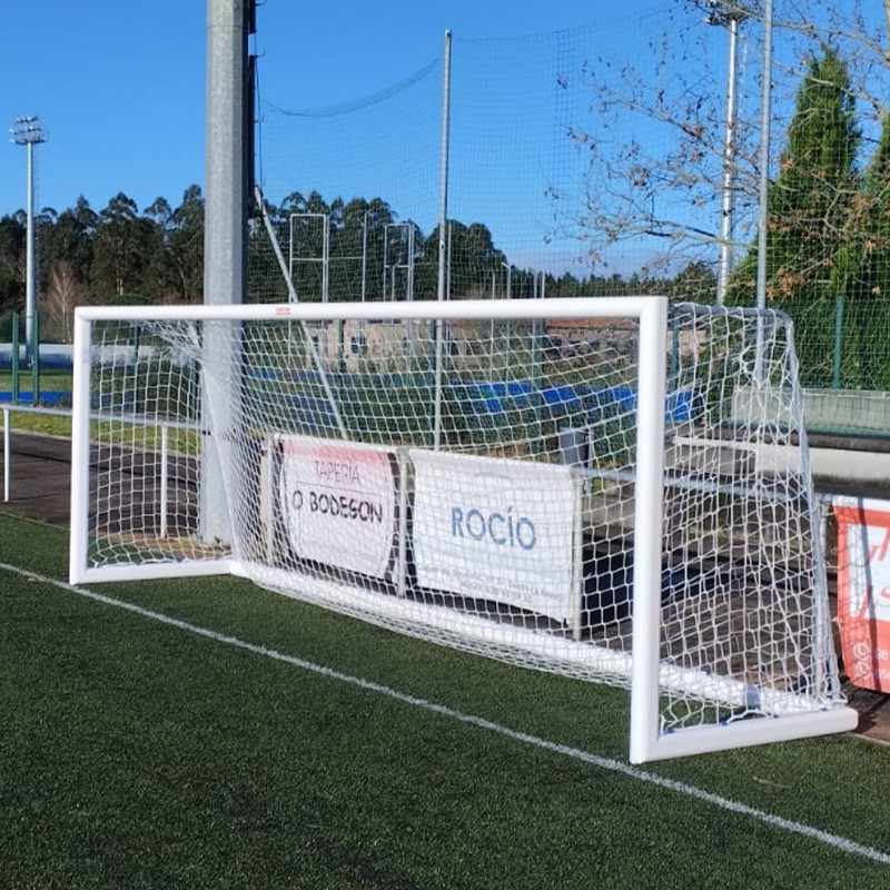 JUEGO PORTERÍAS ALUMINIO FÚTBOL 7  120X100 MM TRASLADABLES