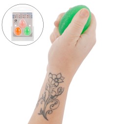 SET TRES BOLAS HUEVO DE EJERCICIO PARA MANO