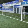 JUEGO PORTERÍAS ALUMINIO FÚTBOL 7 120X100 MM ABATIBLES CON ARQUILLOS CINCADOS