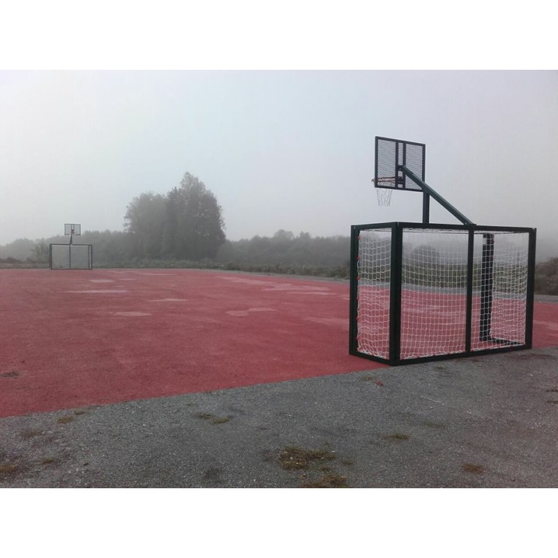 JUEGO DE 2 PORTERÍAS F.SALA/BALONMANO - CANASTA BASKET VERDE