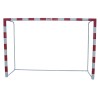 JUEGO PORTERÍAS ALUMINIO BALONMANO-FÚTBOL SALA 80X80 TRASLADABLES CON BASE TUBO REDONDO