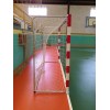 JUEGO PORTERÍAS ALUMINIO BALONMANO-FÚTBOL SALA 80X80 TRASLADABLES CON BASE TUBO REDONDO