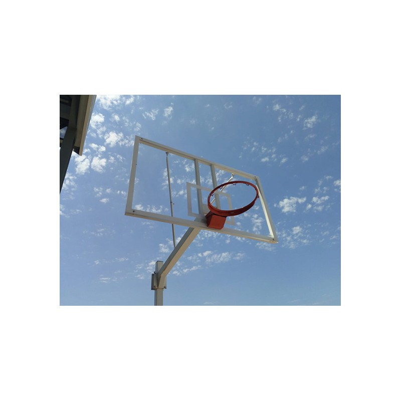 JUEGO DE 2 CANASTAS BALONCESTO DELUXE MONOTUBO FIJAS CON BASE PARA ANCLAJE -SIN TABLERO NI ARO-