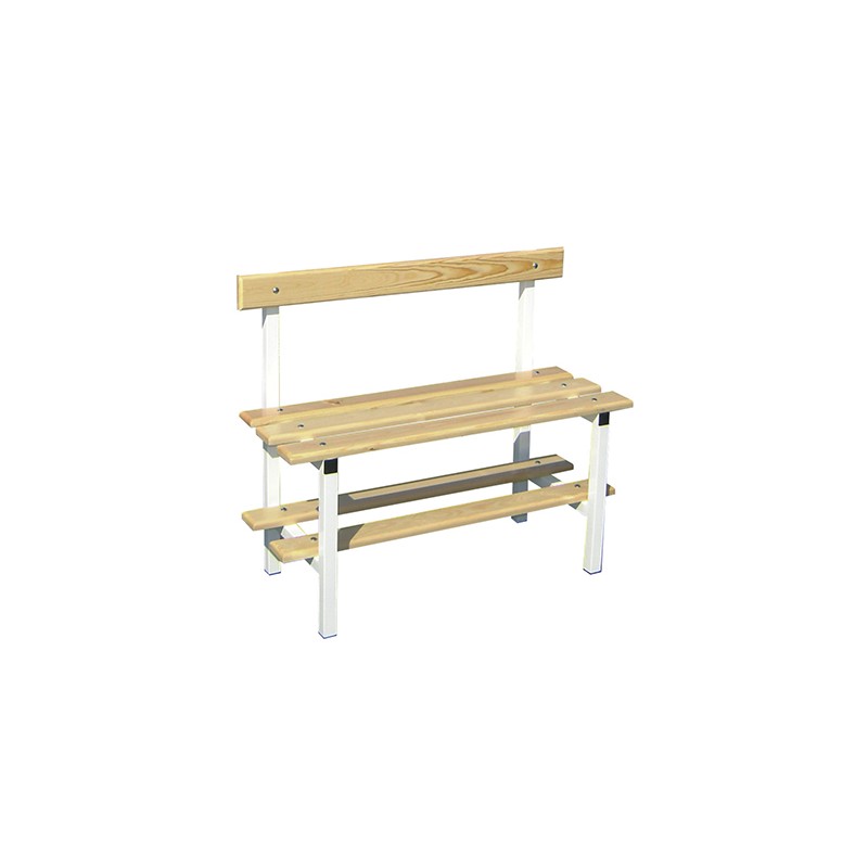 BANCO DE VESTUARIO CON RESPALDO