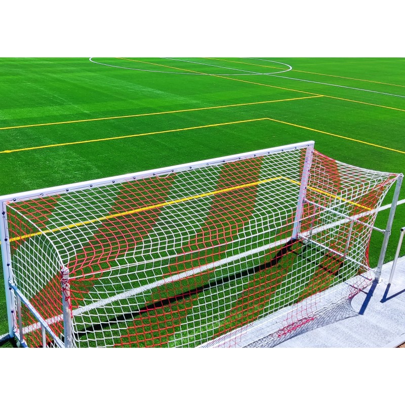 JUEGO DE 2 REDES FUTBOL 7 4 MM POLIPROPILENO MALLA 120 BICOLOR