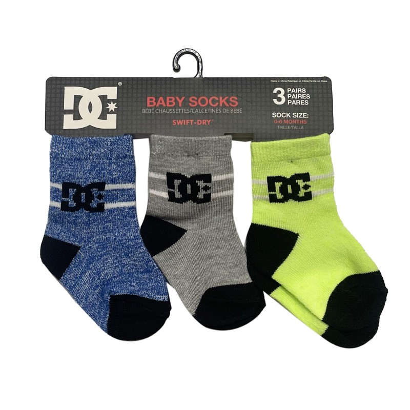 PACK 3 CALCETINES BEBÉ DC STRIPE CREW 83724T