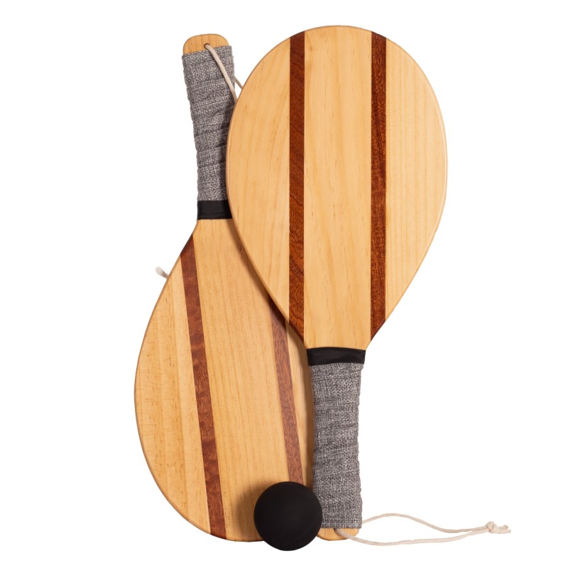 JUEGO DE 2 PALAS DE PLAYA MADERA SOFTEE RETRO