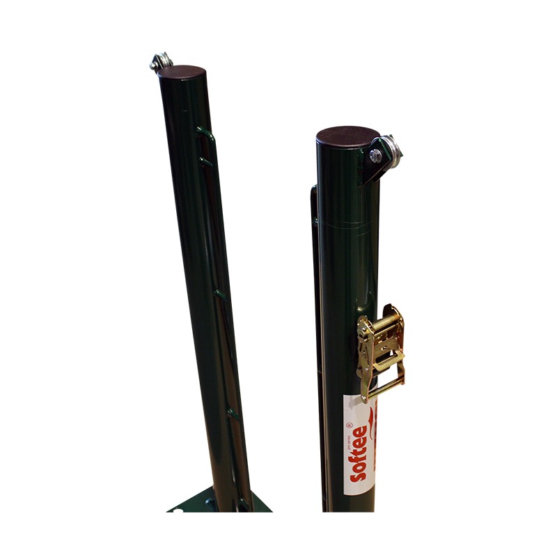 JUEGO DE 2 POSTES DE PÁDEL FIJOS Ø 80MM CON BASE PARA ATORNILLAR