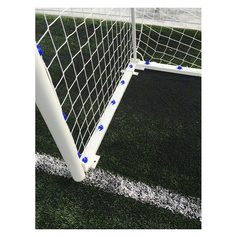 JUEGO PORTERÍAS FÚTBOL 11 METÁLICAS TRASLADABLES TUBO 100 MM REGLAMENTARIAS