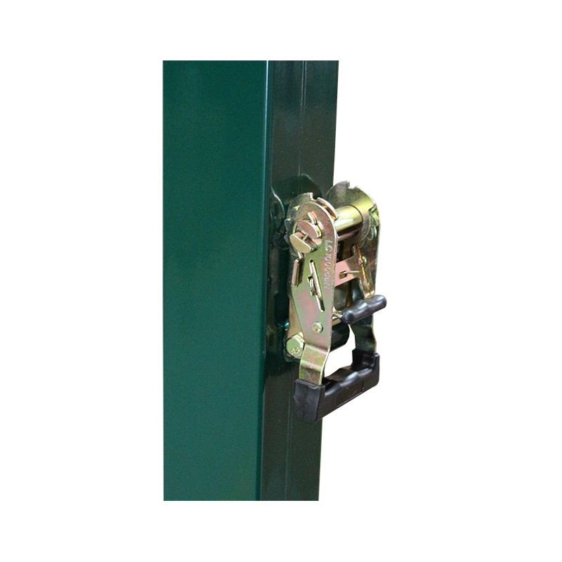 JUEGO DE 2 POSTES DE VOLEIBOL METÁLICOS CUADRADOS 80X80MM FIJOS