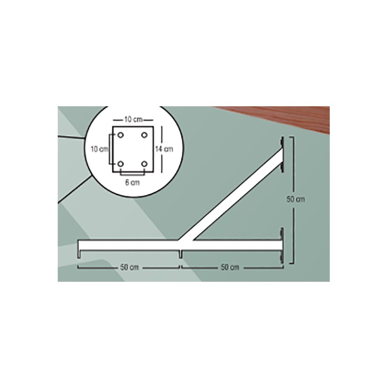 HERRAJE PARA ESCALERA HORIZONTAL -2 UDS-