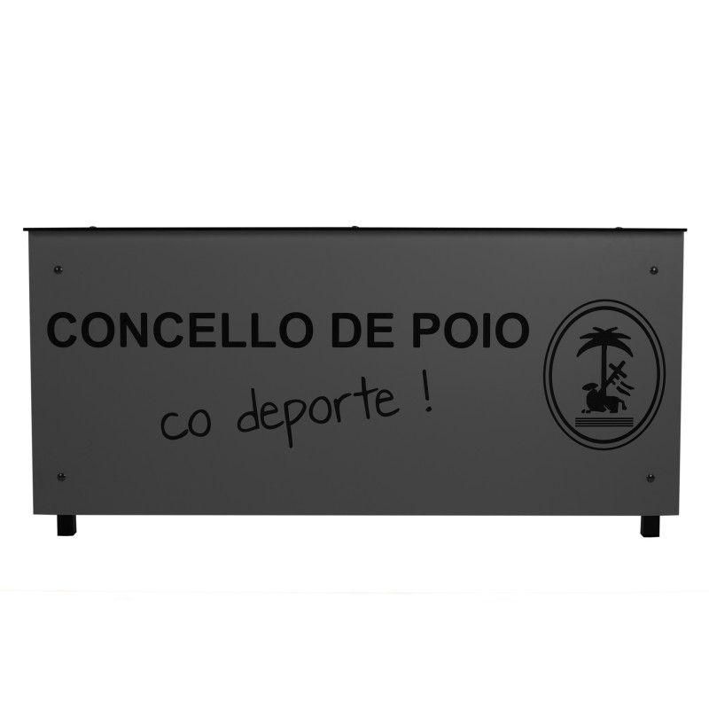 MESA ANOTADORES COMPLETA FENÓLICO 12MM COLOR PERSONALIZABLE