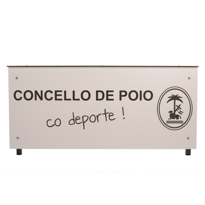 MESA ANOTADORES COMPLETA FENÓLICO 8MM BLANCO PERSONALIZABLE