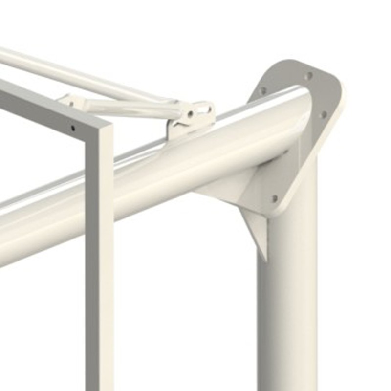 JUEGO CANASTAS MINIBASKET MONOTUBO NEW TUBO 114 MM FIJAS  CON BASE PARA ANCLAJE-SIN TABLERO, ARO