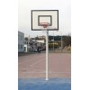 JUEGO CANASTAS MINIBASKET MONOTUBO NEW TUBO 114 MM FIJAS  CON BASE PARA ANCLAJE-SIN TABLERO, ARO