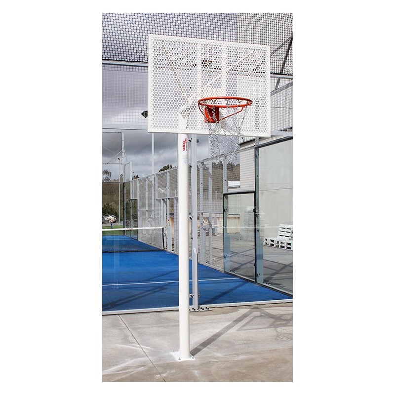 JUEGO DE 2 CANASTAS ANTIVANDALICAS MINIBASKET NEW TUBO 114 MM LACADA -INCLUYE AROS, REDES Y TABLEROS-