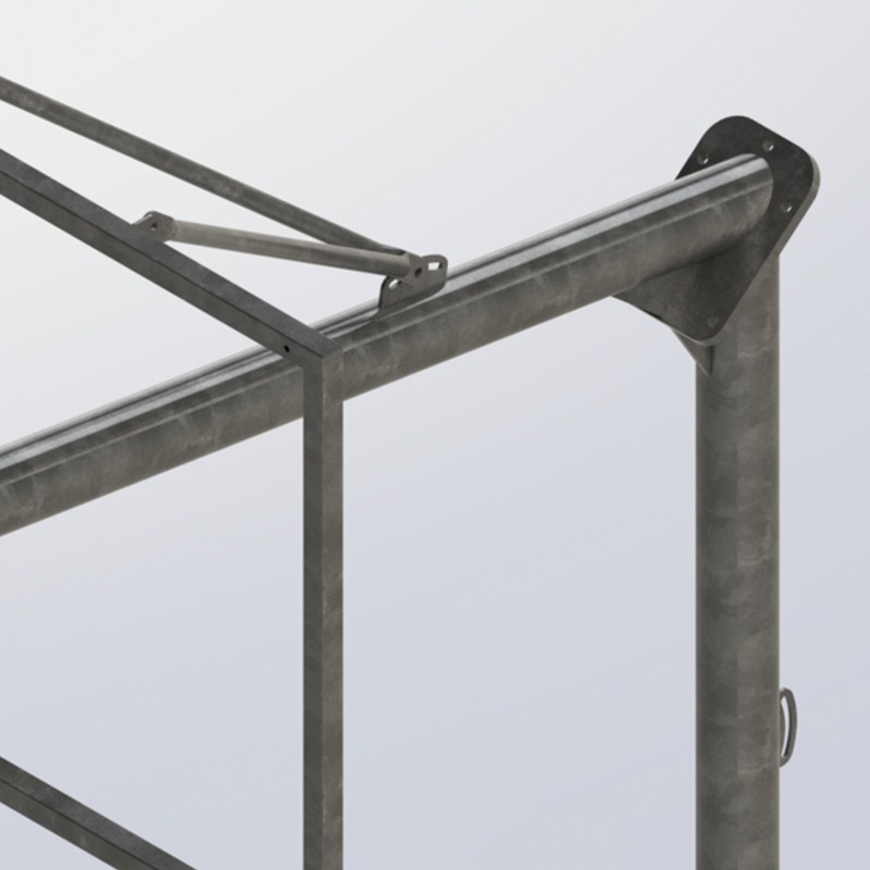 JGO CANASTAS ANTIVANDALICAS BALONCESTO NEW TUBO 114 MM GALVANIZADAS -INCLUYE AROS, REDES Y TABLEROS-