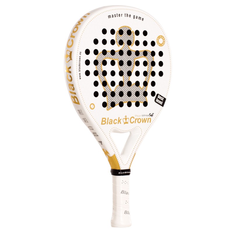 PALA DE PÁDEL BLACK CROWN PITON WHITE SOFT