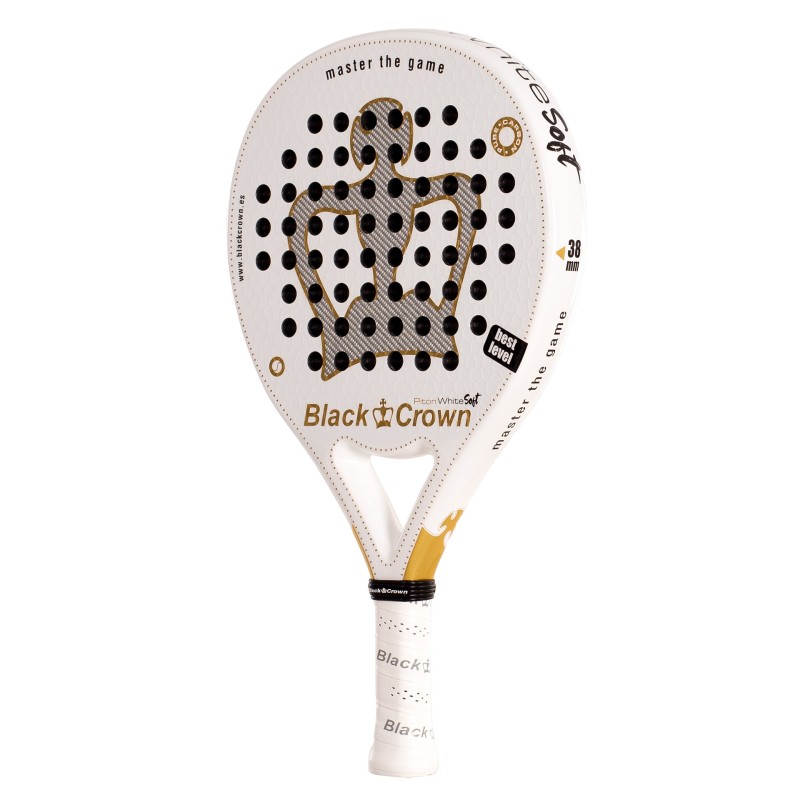 PALA DE PÁDEL BLACK CROWN PITON WHITE SOFT
