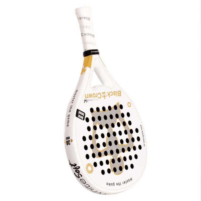 PALA DE PÁDEL BLACK CROWN PITON WHITE SOFT
