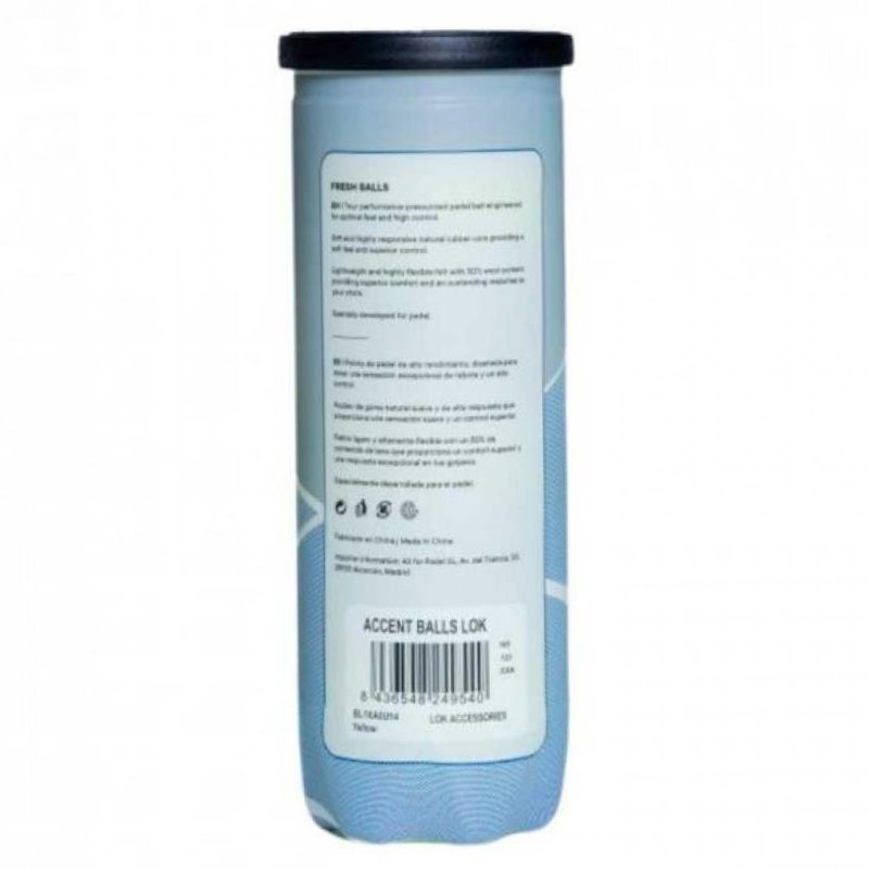 BOTE DE 3 PELOTAS DE PÁDEL LOK FRESH