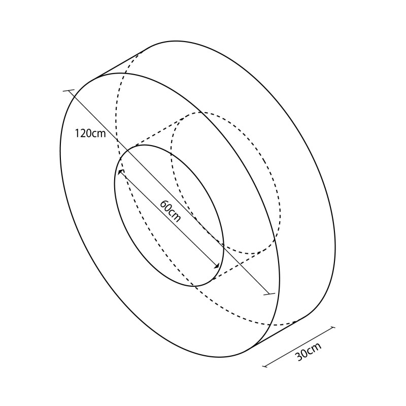 FIGURA DONUT 120X60X30CM Ø