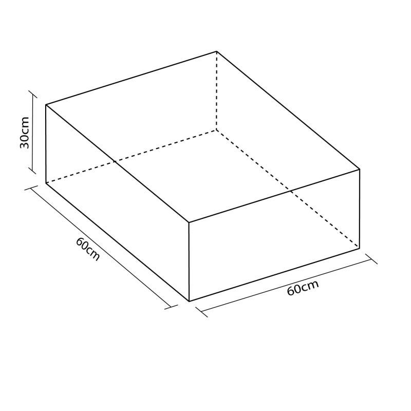 FIGURA CUADRADO 30X60X60CM