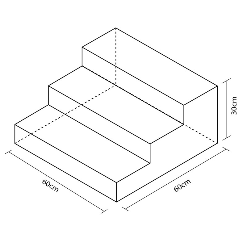 FIGURA ESCALERA PEQUEÑA 60X60X30CM