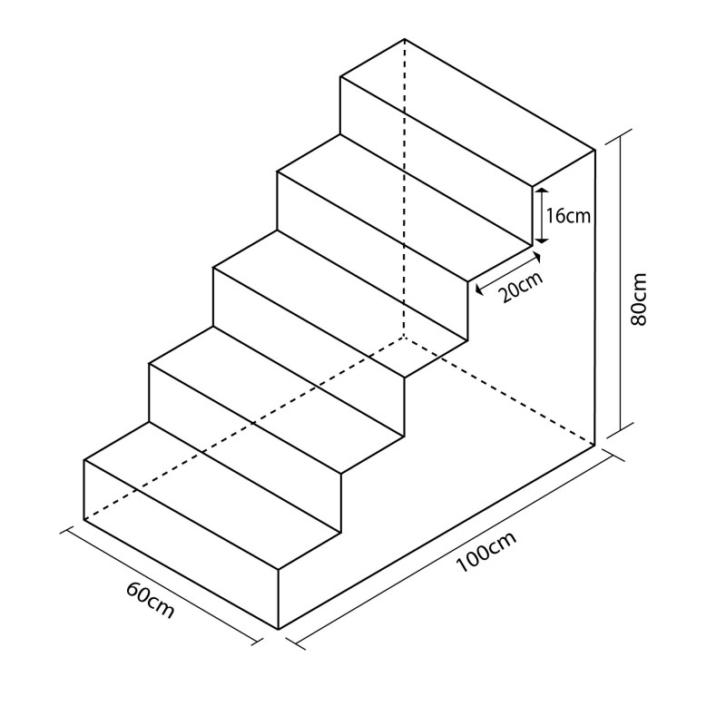 FIGURA ESCALERA GRANDE 100X80X60CM