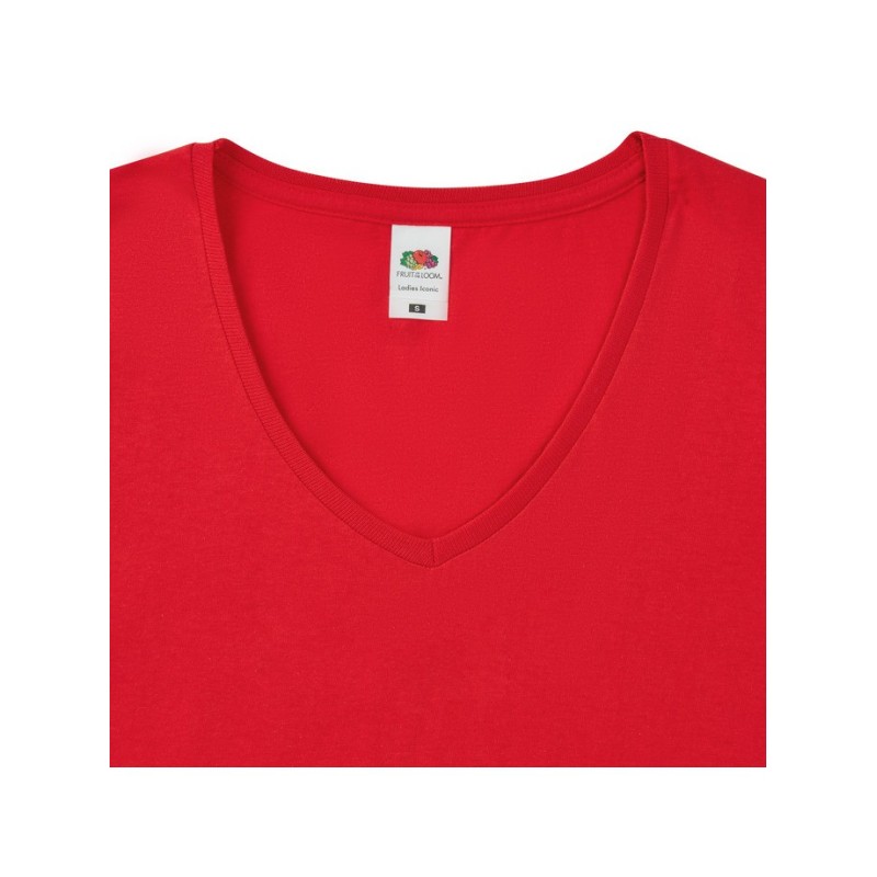 CAMISETA FRUIT OF THE LOOM LADIES ICONIC 150 V-NECK T