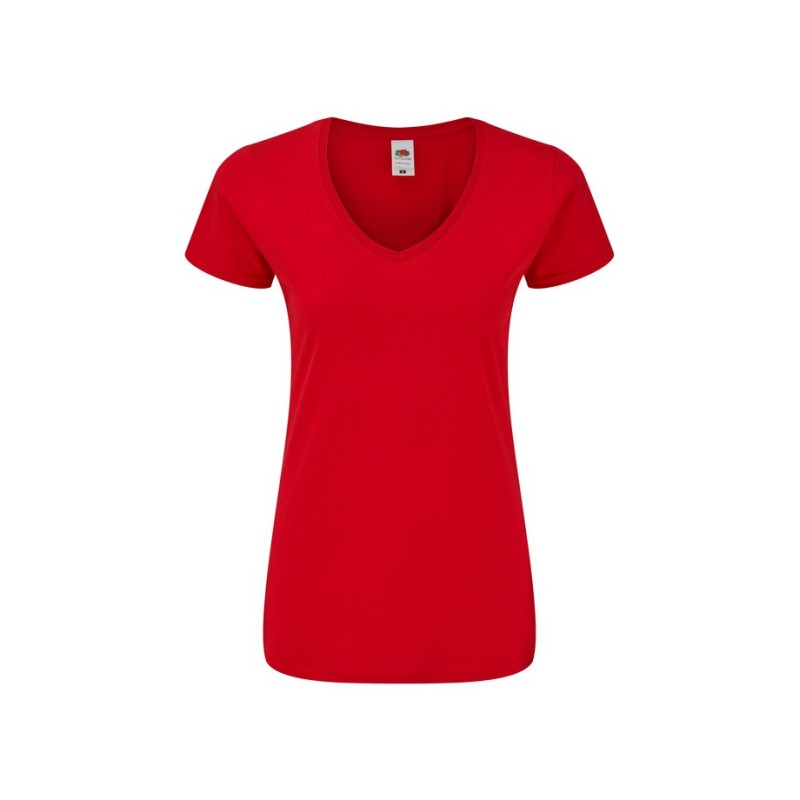 CAMISETA FRUIT OF THE LOOM LADIES ICONIC 150 V-NECK T