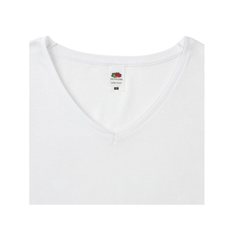 CAMISETA FRUIT OF THE LOOM LADIES ICONIC 150 V-NECK T