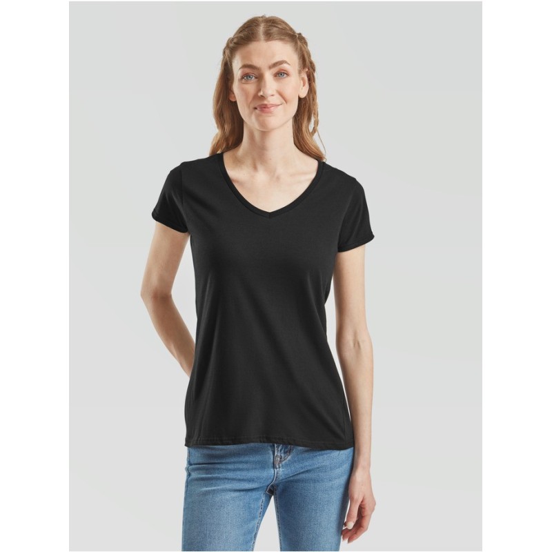 CAMISETA FRUIT OF THE LOOM LADIES ICONIC 150 V-NECK T