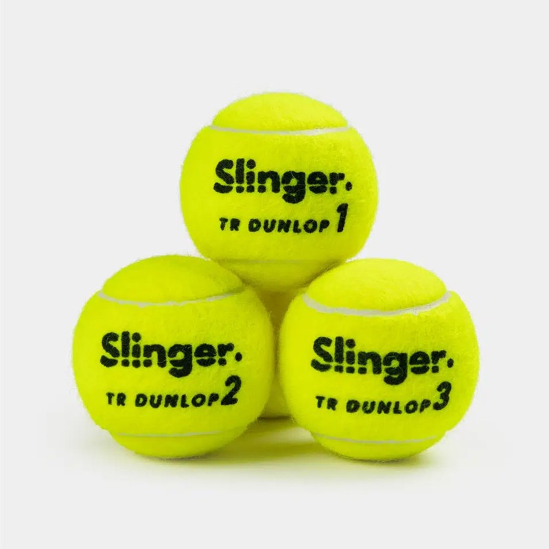 CAJÓN 18 BOTES 4 PELOTAS DE TENIS DUNLOP FORT SLINGER
