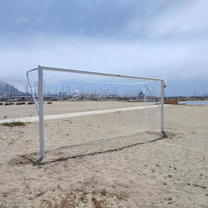 JUEGO PORTERÍAS FÚTBOL-PLAYA ALUMINIO 120X100MM