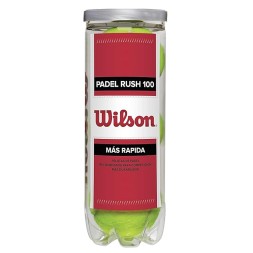 BOTE 3 PELOTAS DE PÁDEL WILSON RUSH 100