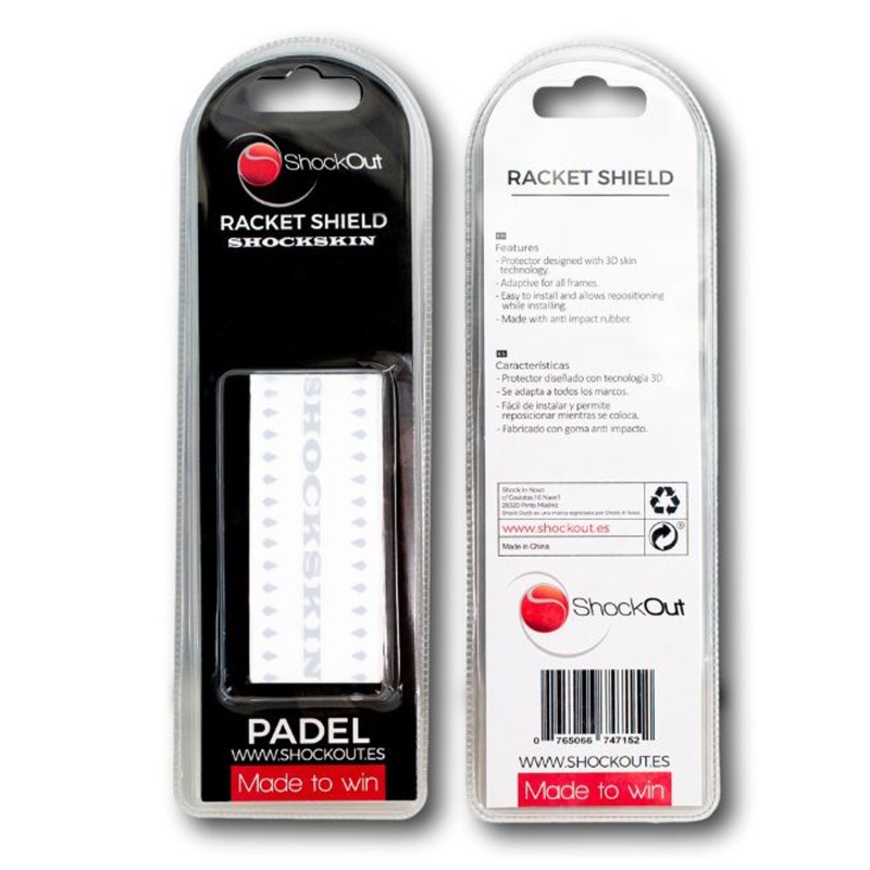 PROTECTOR DE PALA DE PÁDEL SHOCKOUT SHOCKSKIN TRANSPARENTE