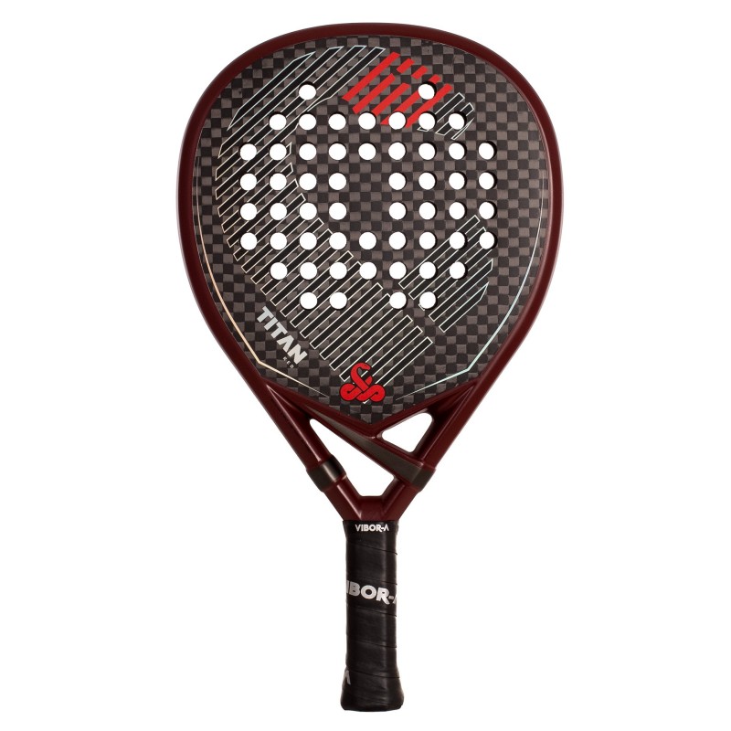 PACK PALA DE PÁDEL VIBOR-A TITAN 12K RED