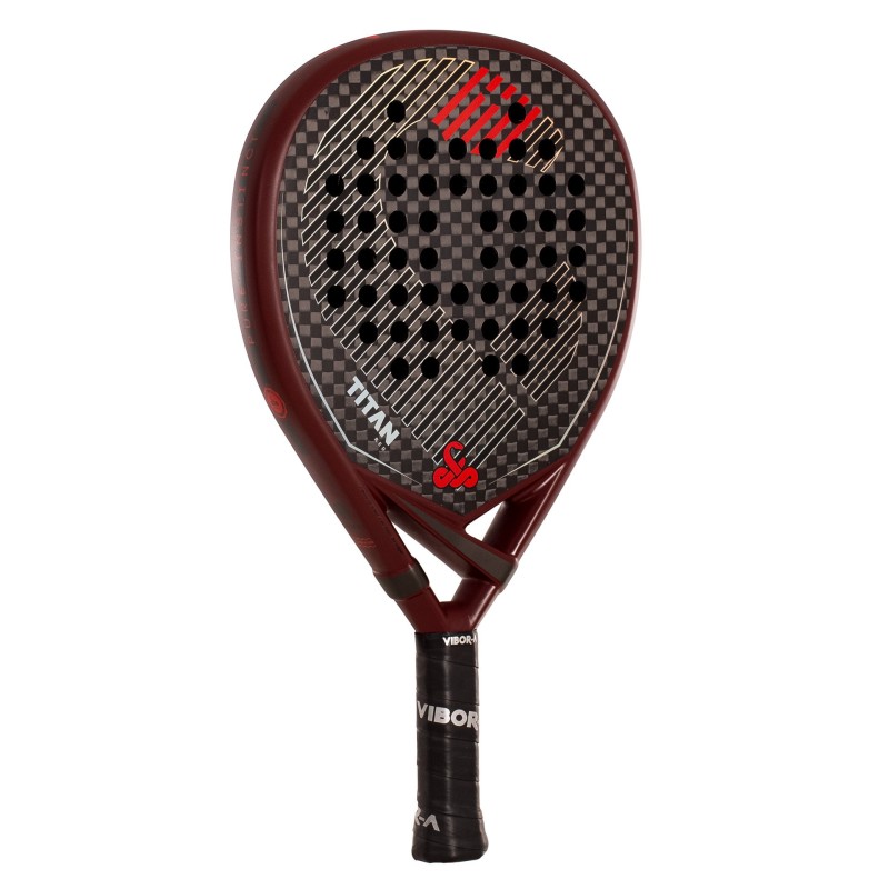 PACK PALA DE PÁDEL VIBOR-A TITAN 12K RED