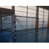 JUEGO DE 2 PORTERÍAS F.SALA/BALONMANO METÁLICAS TRASLADABLES 80X80MM CON BASE DE TUBO REDONDO