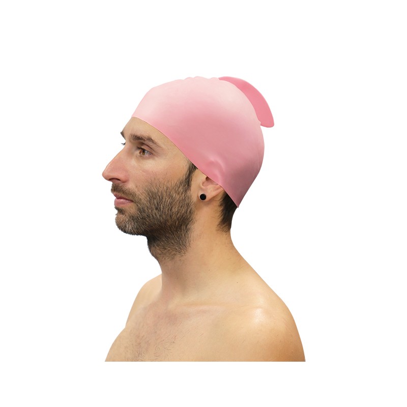 LOTE 10 GORROS NATACIÓN SILICONA CON ALETA SOFTEE