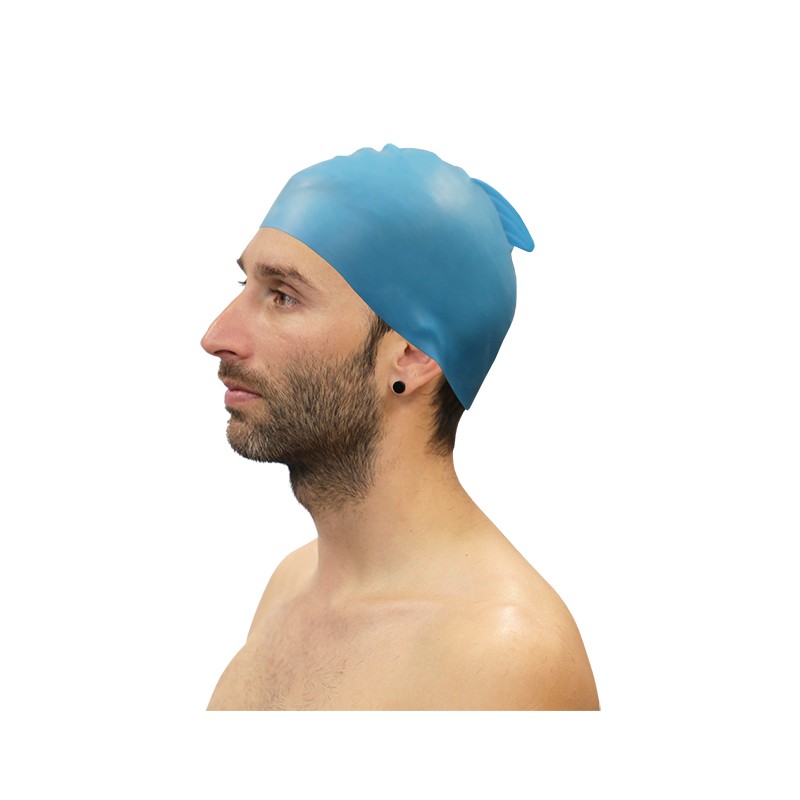 LOTE 10 GORROS NATACIÓN SILICONA CON ALETA SOFTEE