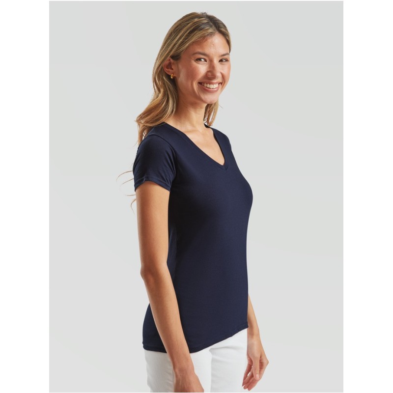 CAMISETA FRUIT OF THE LOOM LADIES ICONIC 150 V-NECK T