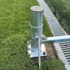 JUEGO PORTERÍAS ALUMINIO FÚTBOL 7 90 MM ABATIBLES CON ARQUILLOS CINCADOS