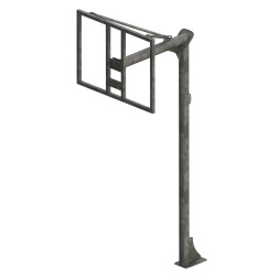 JGO CANASTAS ANTIVANDALICAS MINIBASKET NEW TUBO 114 MM GALVANIZADAS -INCLUYE AROS, REDES Y TABLEROS-