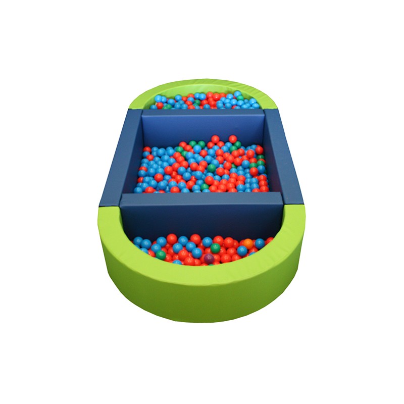 PISCINA OVALADA PLUS LLENADO PELOTAS, 300X150X40CM ALTO X 15CM ANCHO (TRANSFORMABLE EN DOS)