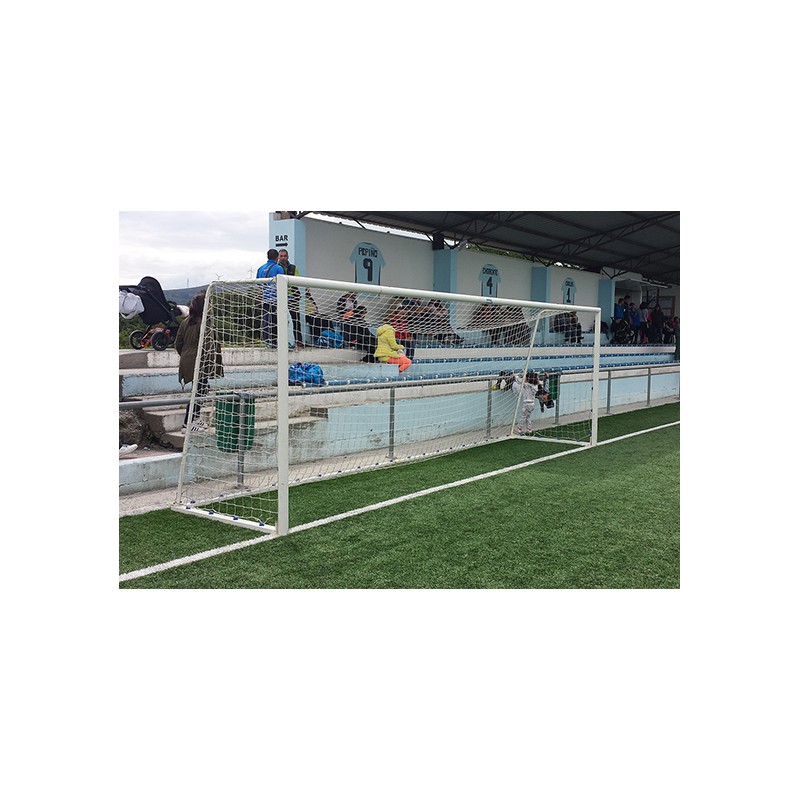 JUEGO PORTERÍAS FÚTBOL 11 METÁLICAS TRASLADABLES TUBO 100 MM REGLAMENTARIAS